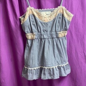 Anthropologie Feather Bone lace cami